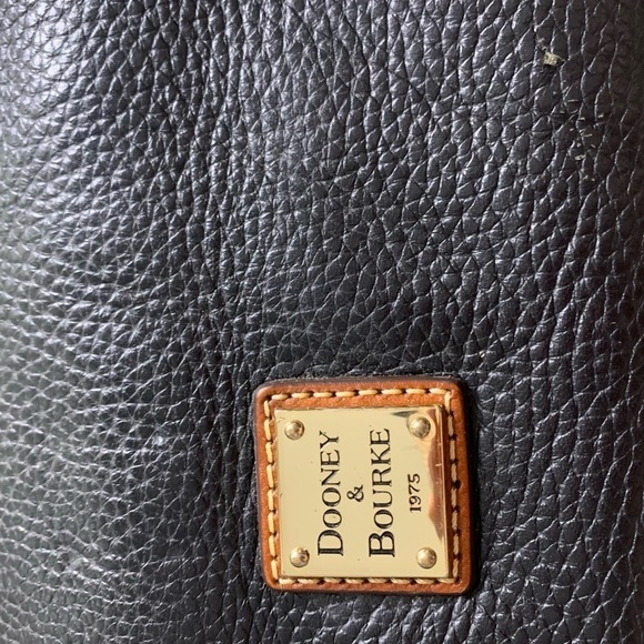 Dooney & Bourke pebble Leather Black Braided Tassel Designer Purse handbook - Picture 3 of 10